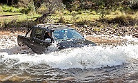 Plenty of splash crossing the King River